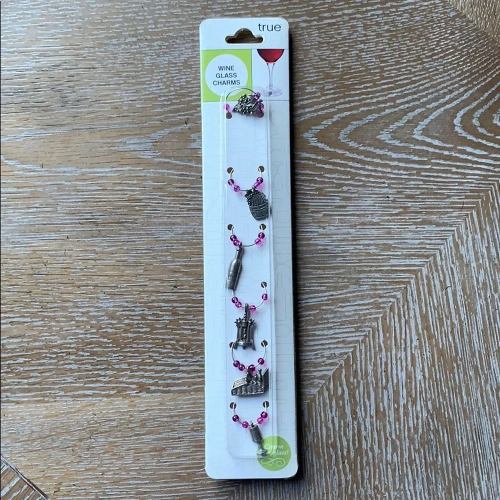 True | Wine Glass Charms 6 Pack “Charm You Glass”